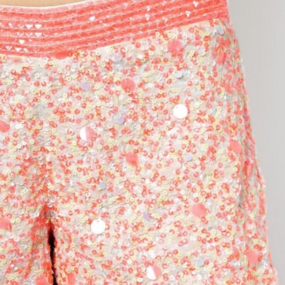 FRENCH CONNECTION SNOWWHITE SEQUIN SHORTS - Picture 3 of 8